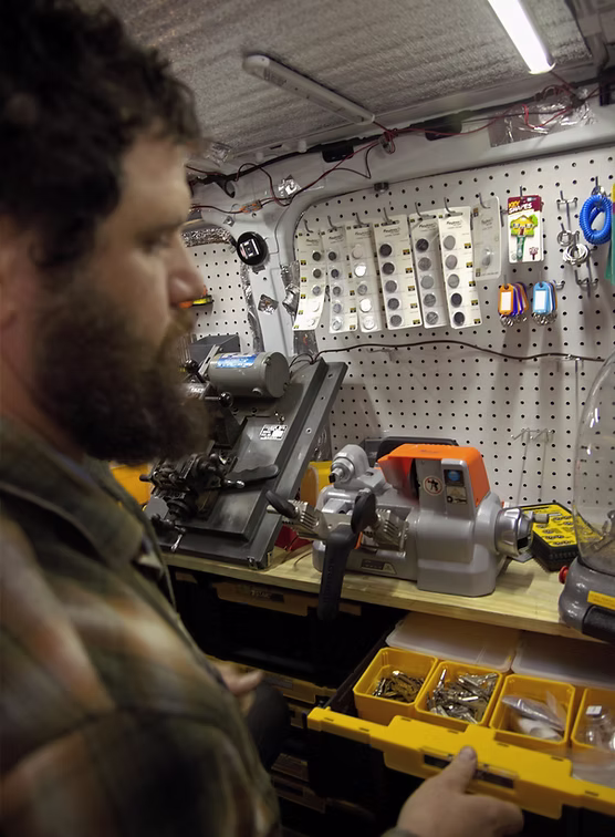 Eli with the Buffalock and Key mobile locksmith van
