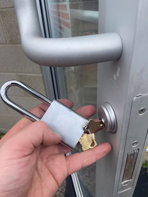 Padlock on a Schlage SC1 keyway