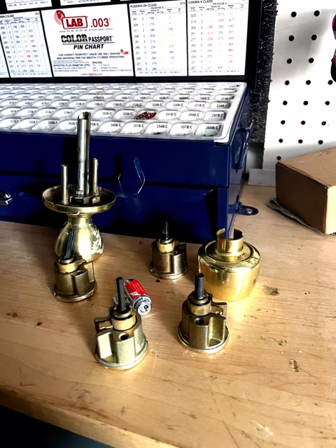 Residential lock rekeying example 3