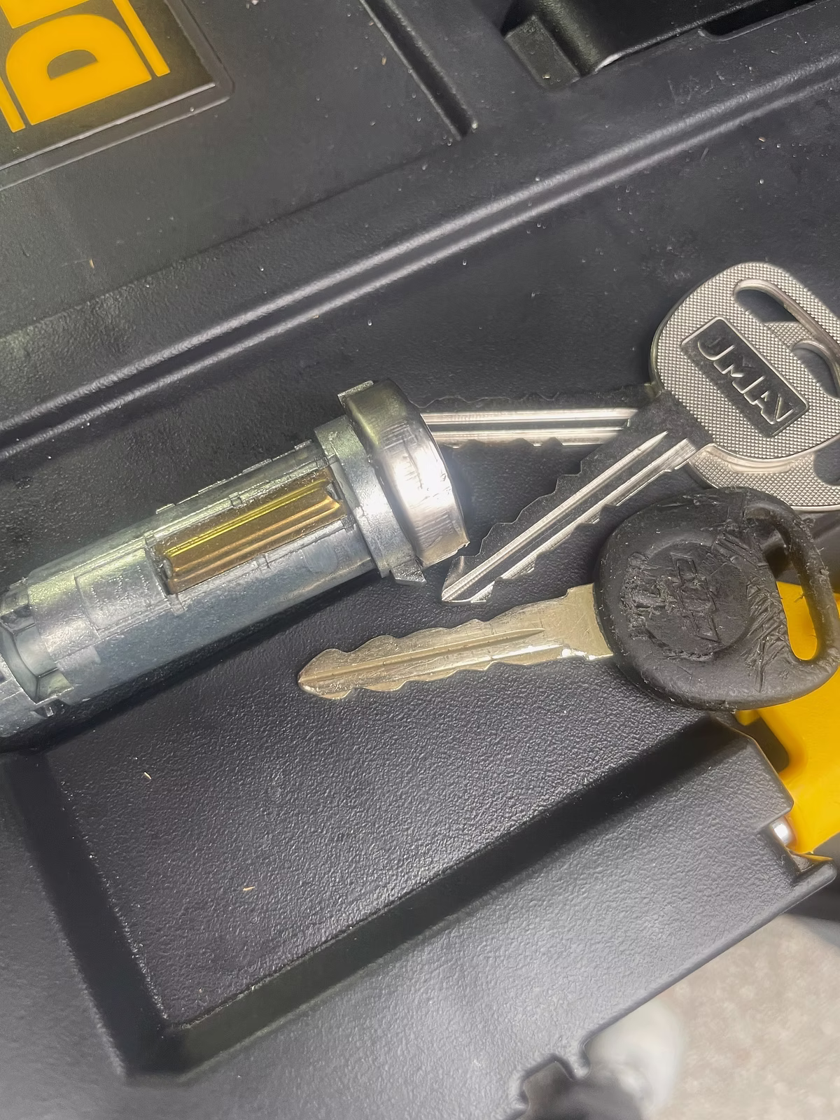 stuck ignition cylinder removed